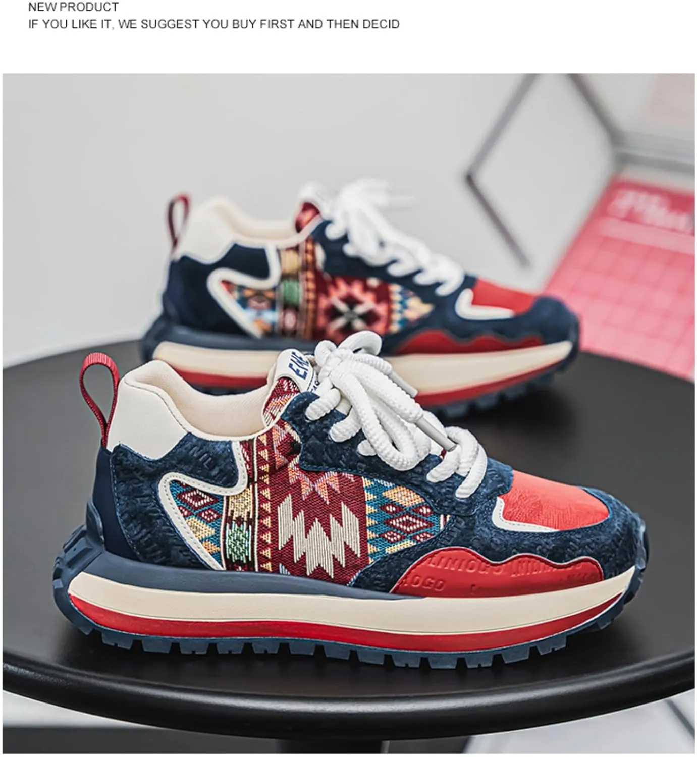 Canvas Boho Sneakers for Women Cloud Cushioning Bohemian Festival-Ready Comfort & Hand-Embroidered Artisan Accents