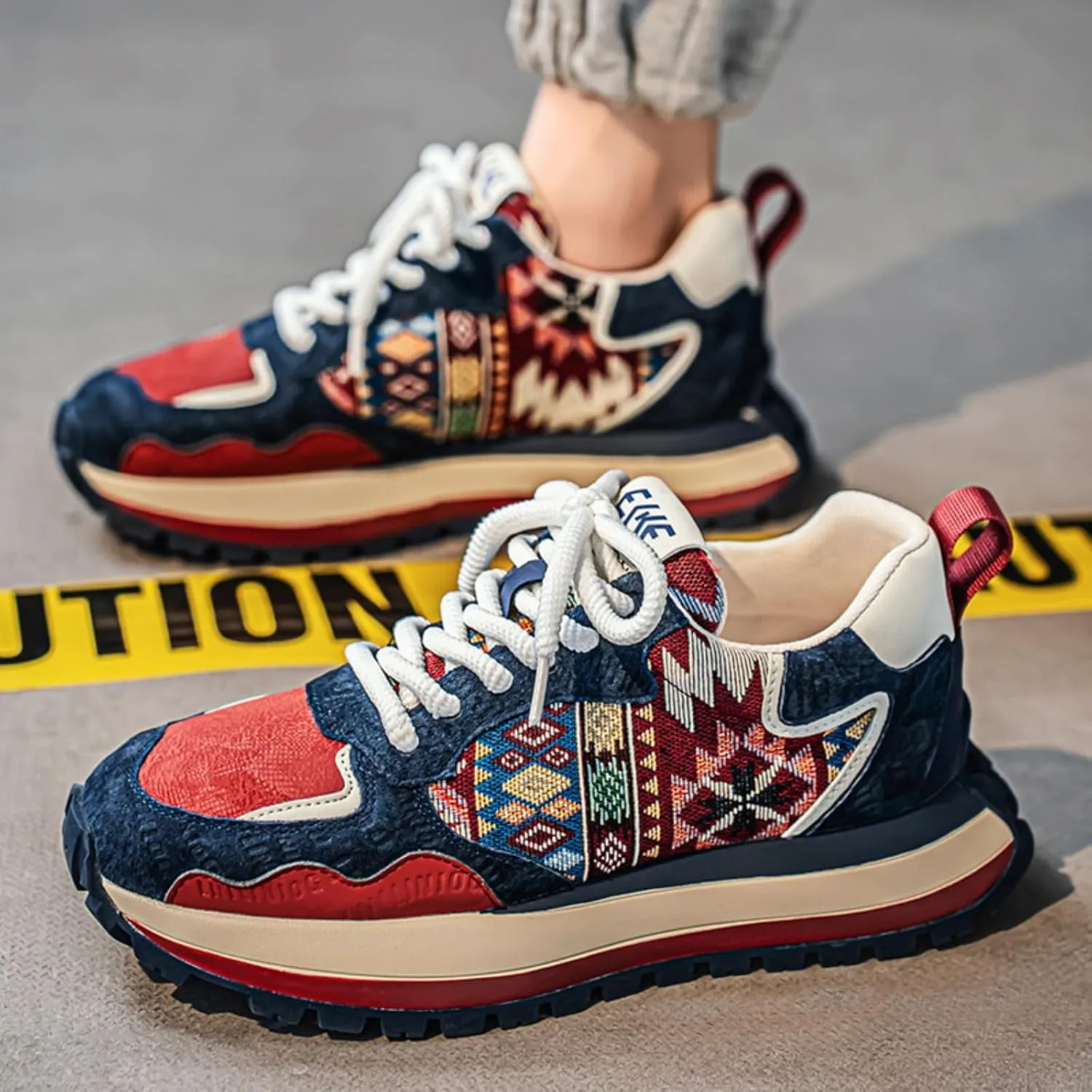 Canvas Boho Sneakers for Women Cloud Cushioning Bohemian Festival-Ready Comfort & Hand-Embroidered Artisan Accents
