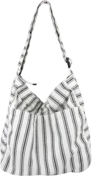 Canvas Hobo Crossbody Shoulder Tote Bag for Women and Men W/Multi-pocket Casual Purse Messenger Bags Travel Work