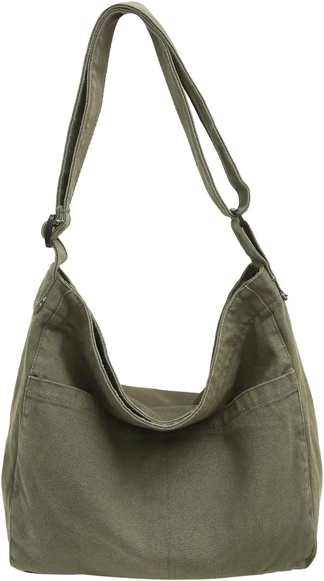 Canvas Tote Bag for Women Men Unisex Purses Women's Crossbody Handbags Hobo Shoulder Bag for Teen Girls…