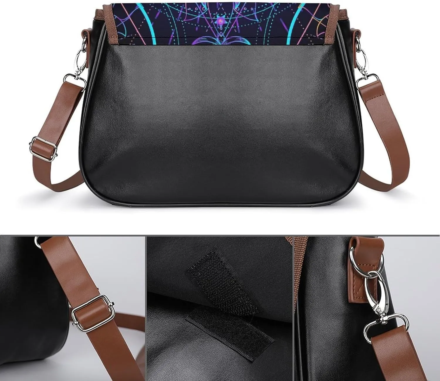 Casual Crossbody Bag for Women Fashion Leather Satchel Bags, Lightweight Small Shoulder Handbag with Adjustable Strap