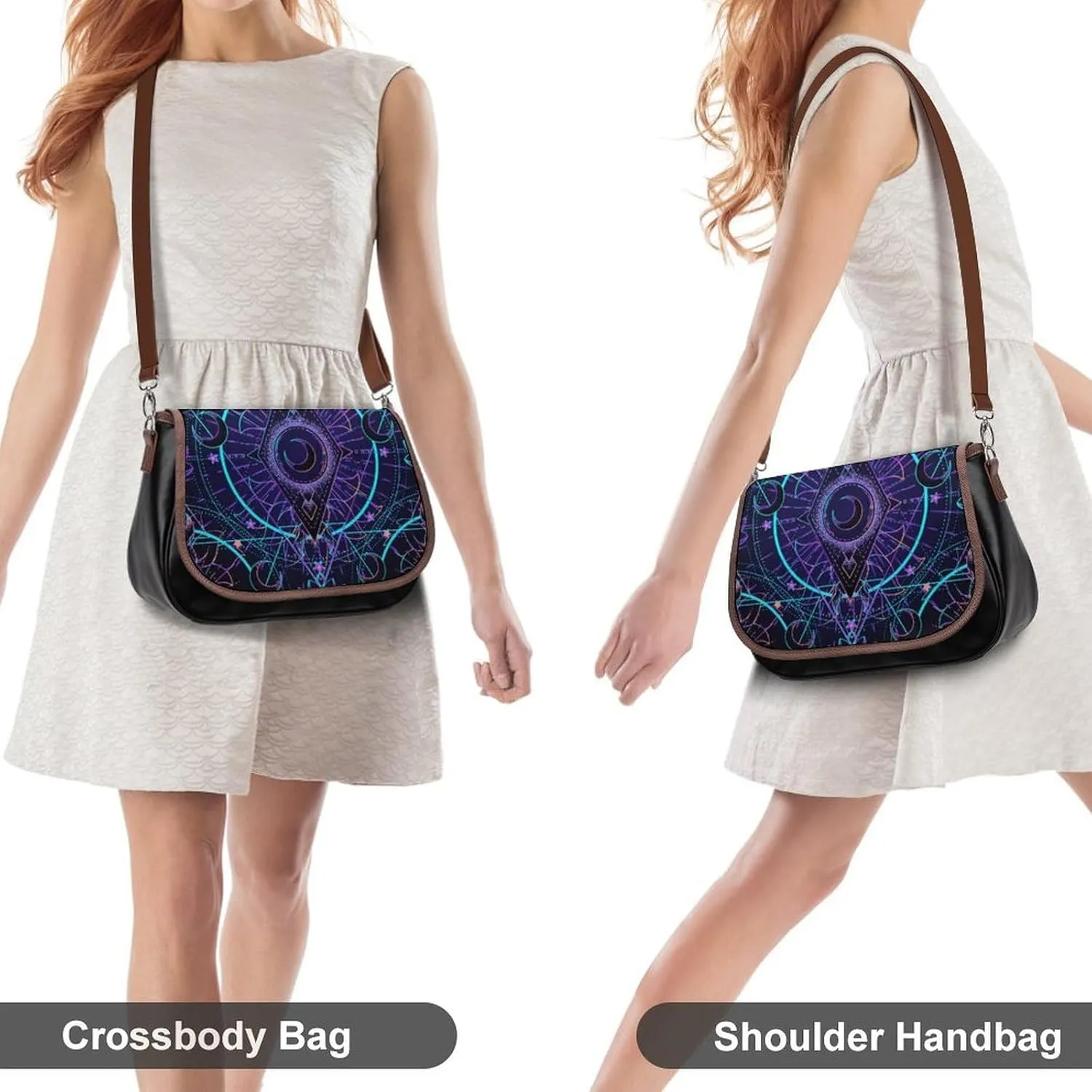 Casual Crossbody Bag for Women Fashion Leather Satchel Bags, Lightweight Small Shoulder Handbag with Adjustable Strap