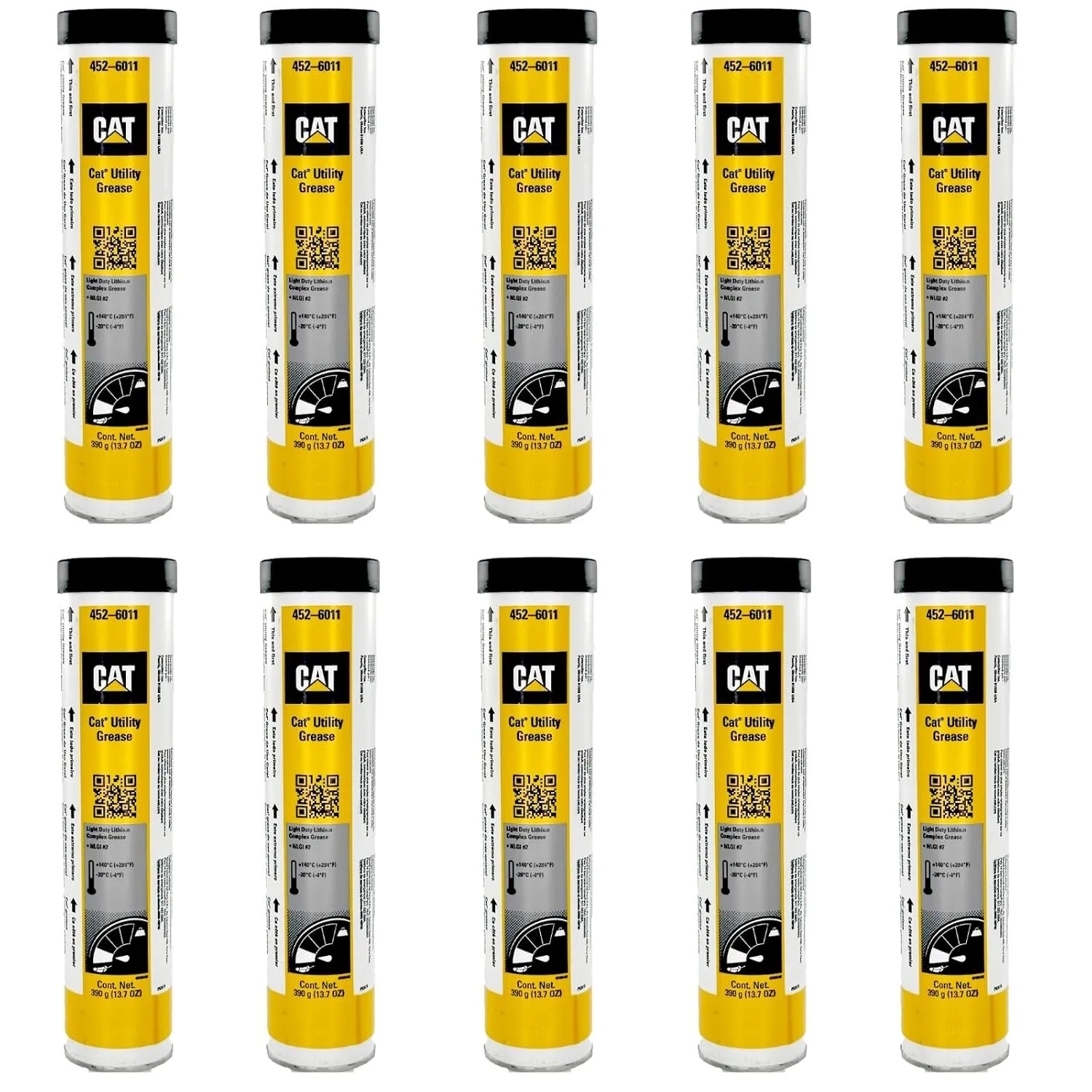 Cat 452-6011 Utility Grease NLGI #2 13.7oz. | 10 Cartridges