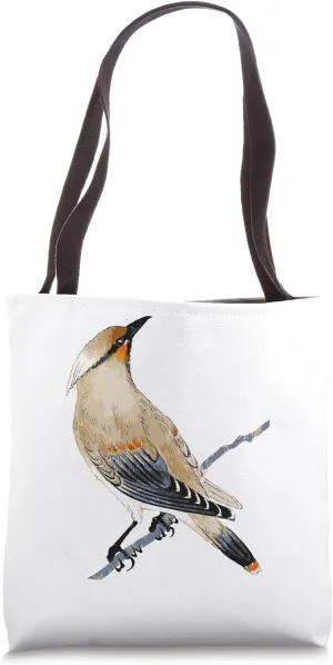 Cedar Waxwing Bird Ornithology Beautiful Songbird Tote Bag
