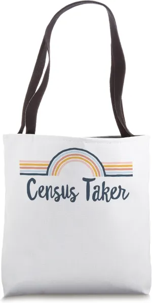 Census Taker boho Rainbow, Cool Matching Census Taker Tote Bag
