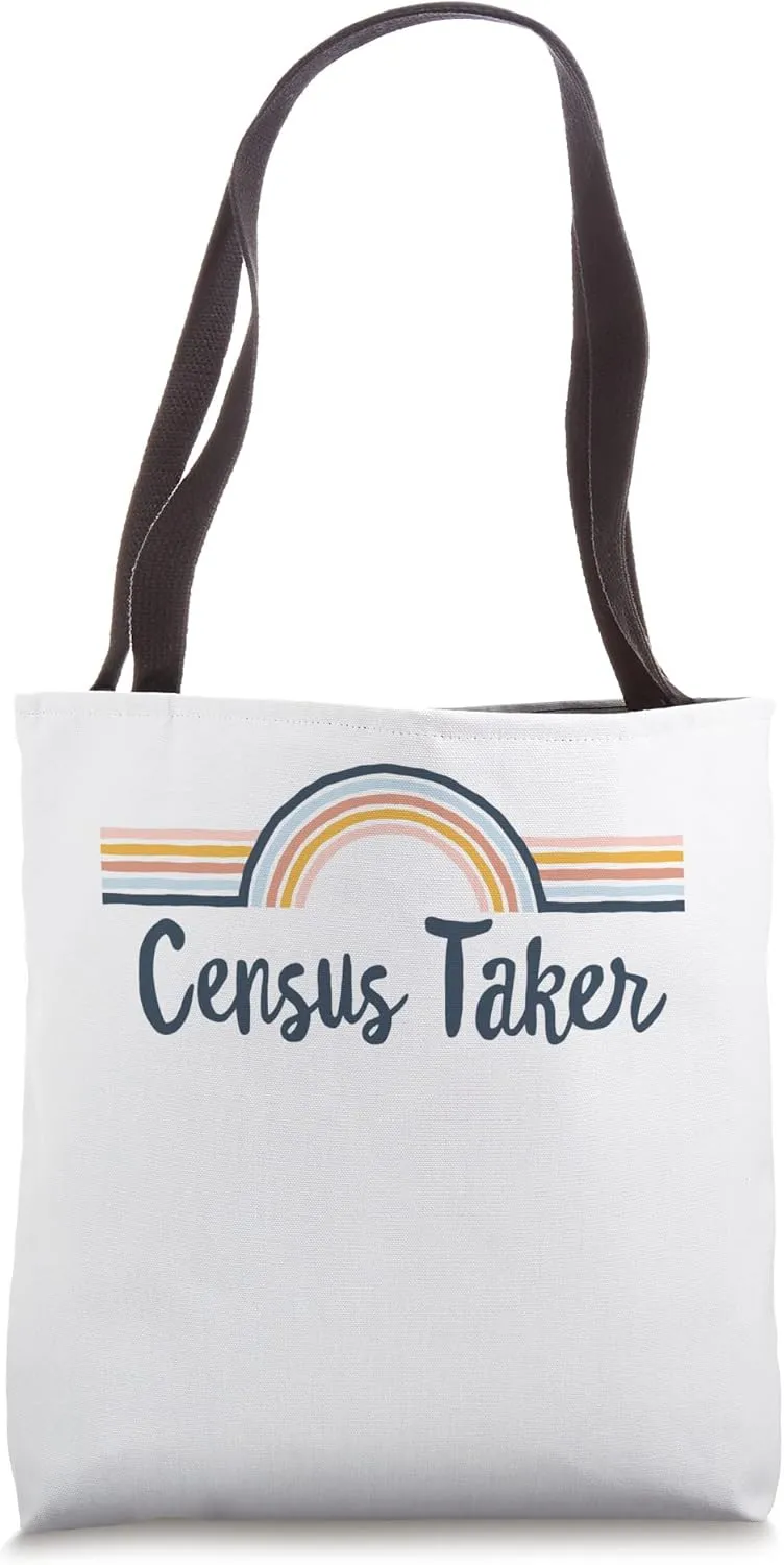 Census Taker boho Rainbow, Cool Matching Census Taker Tote Bag