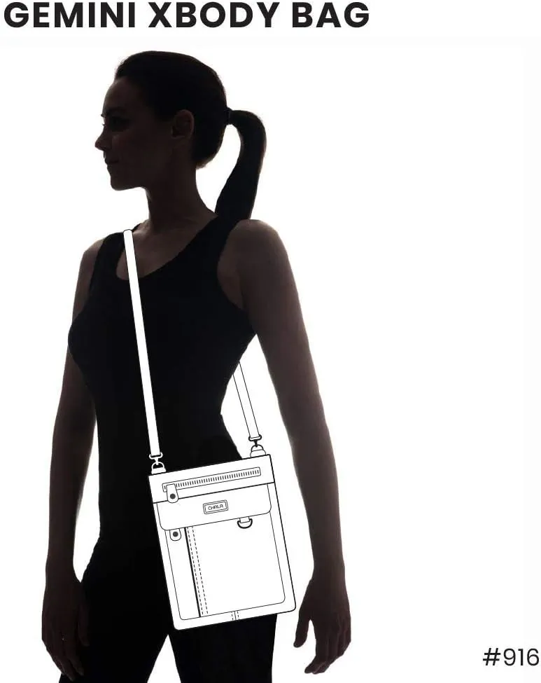 CHALA GEMINI Crossbody Canvas Gift Messenger Bag Stone Grey