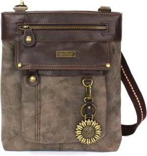 CHALA GEMINI Crossbody Canvas Gift Messenger Bag Stone Grey