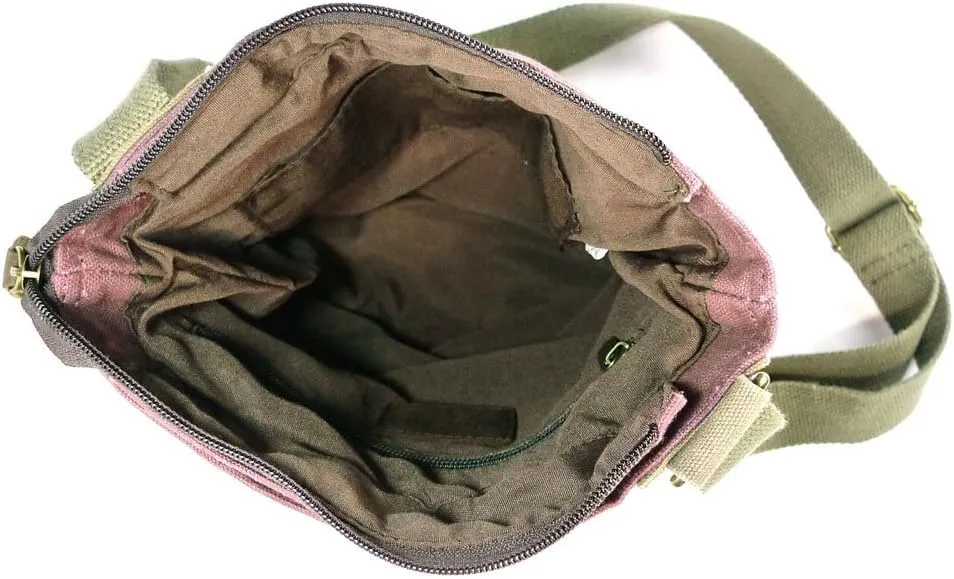 Chala Patch Crossbody, Washed Canvas Handbag, Zipper Top , Animal Prints