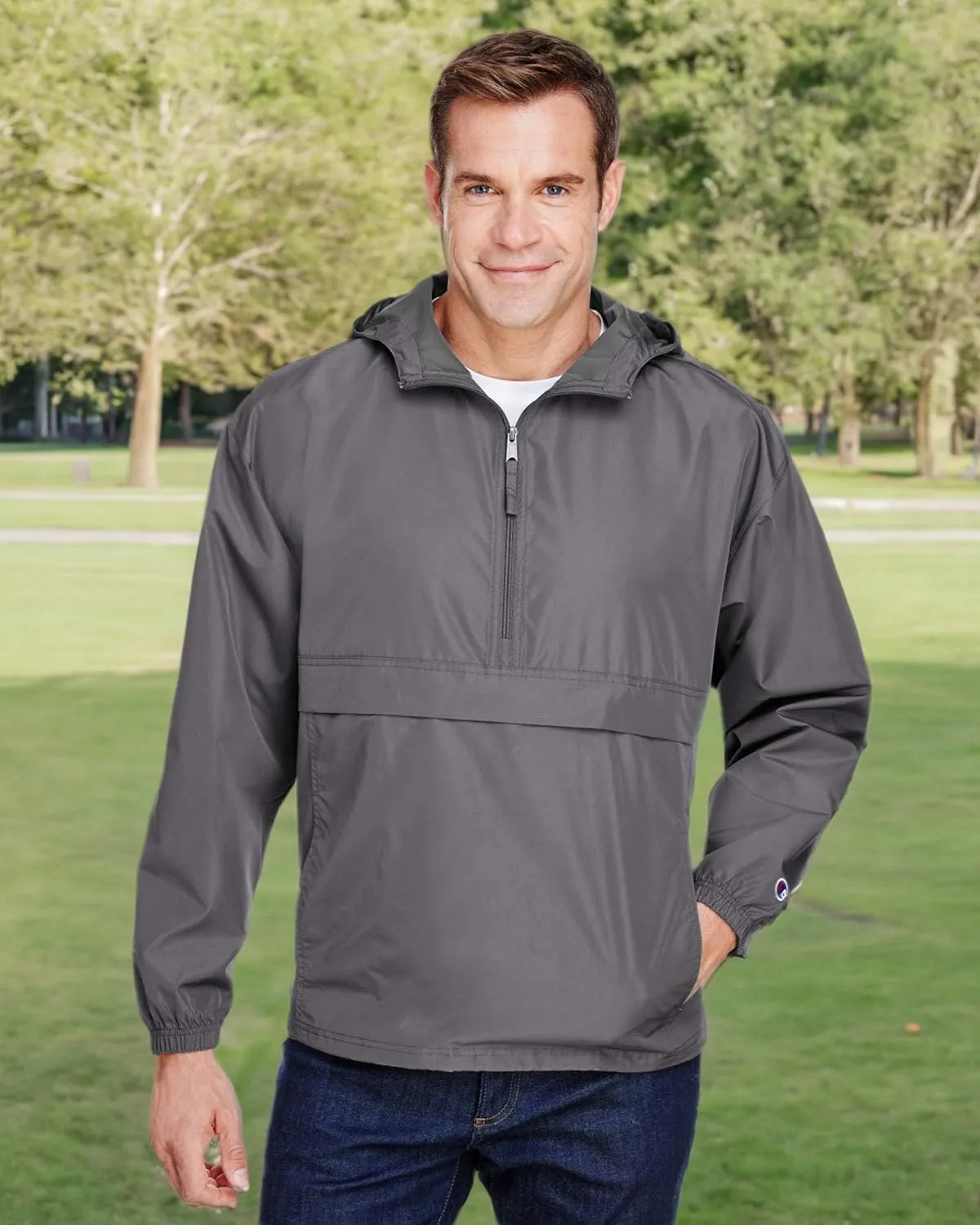 Champion Men's Packable Anorak Quarter-Zip Jacket