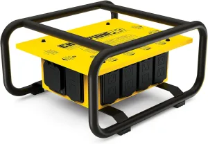 Champion Power Equipment Pro Grade OSHA Compliant Power Distribution Box, 50-Amp Twist Lock Inlet, Six 120V GFCI Duplexes, One 120/240V 30A Locking Outlet, 30A and 50A RV Adapters