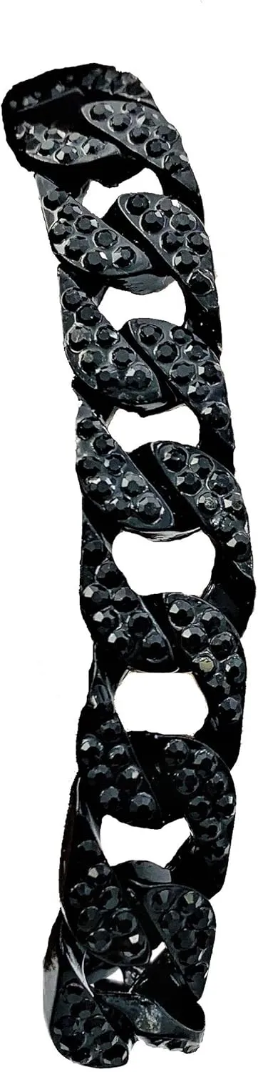 Charles Raymond Bling-ed Out Bracelet with Oblong Iced Look Hip Hop Watch - 8475BC Cuban