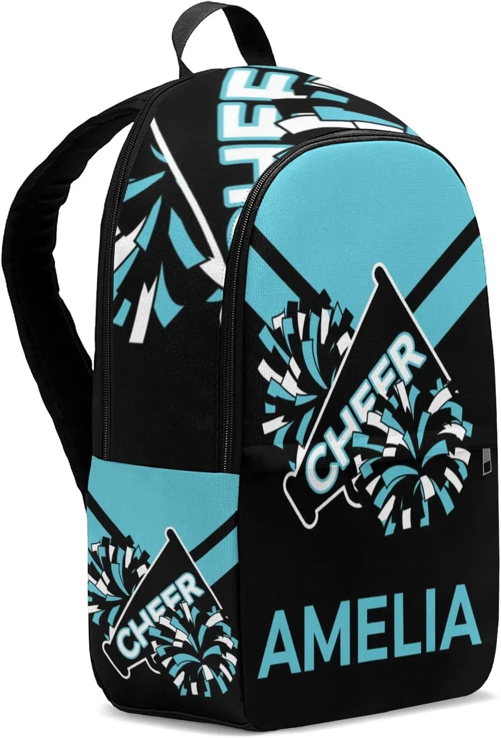 Cheerleader Blue 2 Personalized Backpack for Teen Boys Girls,Custom Travel Backpack Bookbag Casual Bag Name Gift