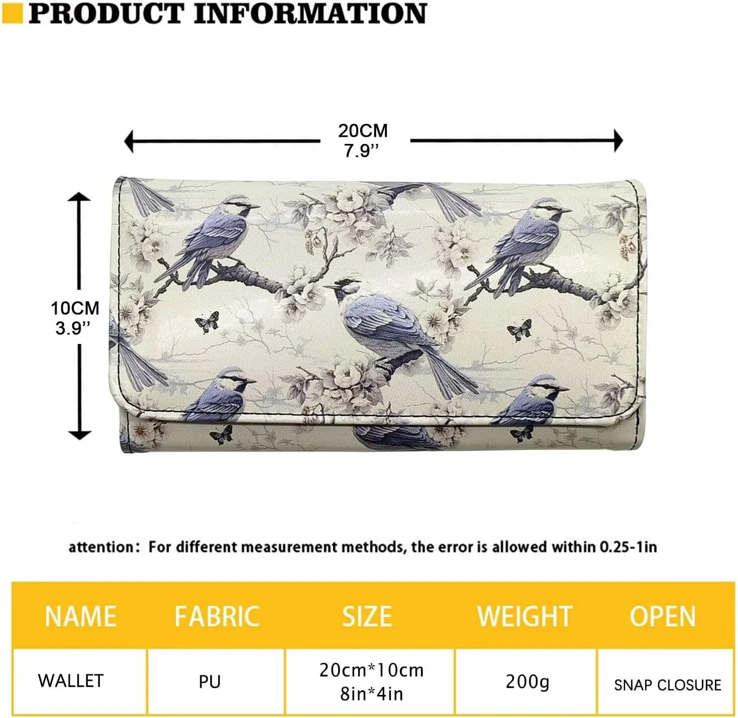 Chicken Rooster Floral Long Wallet for Women PU Leather Slim Billfold Wallets, Countryside Chickens Checkbook Purse Zipper Credit Card Holder Clutch