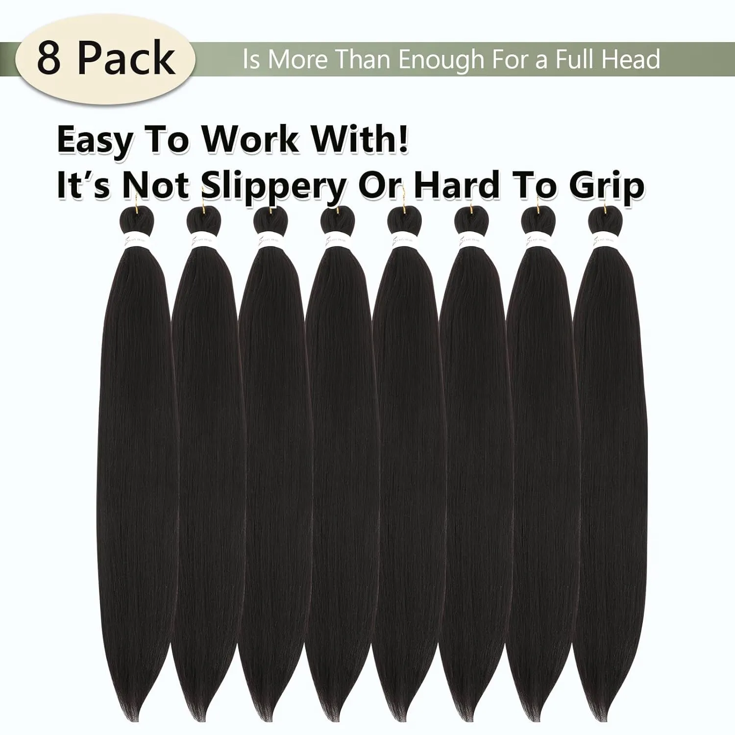 Chocolate Brown Braiding Hair Pre Stretched 18 Inch 8 Packs Braiding Hair Extension Pre Stretched Braiding Hair Synthetic Hair For Braiding Crochet Twist Braids Soft Yaki Texture(18",#4-8P)