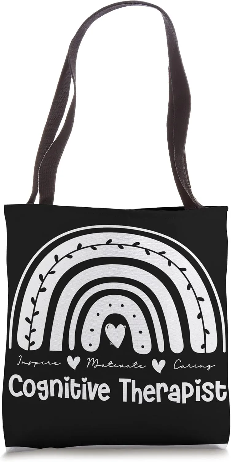 Cognitive Therapist CBT, Boho Rainbow behavioural therapy Tote Bag