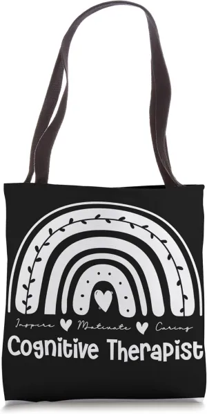 Cognitive Therapist CBT, Boho Rainbow behavioural therapy Tote Bag