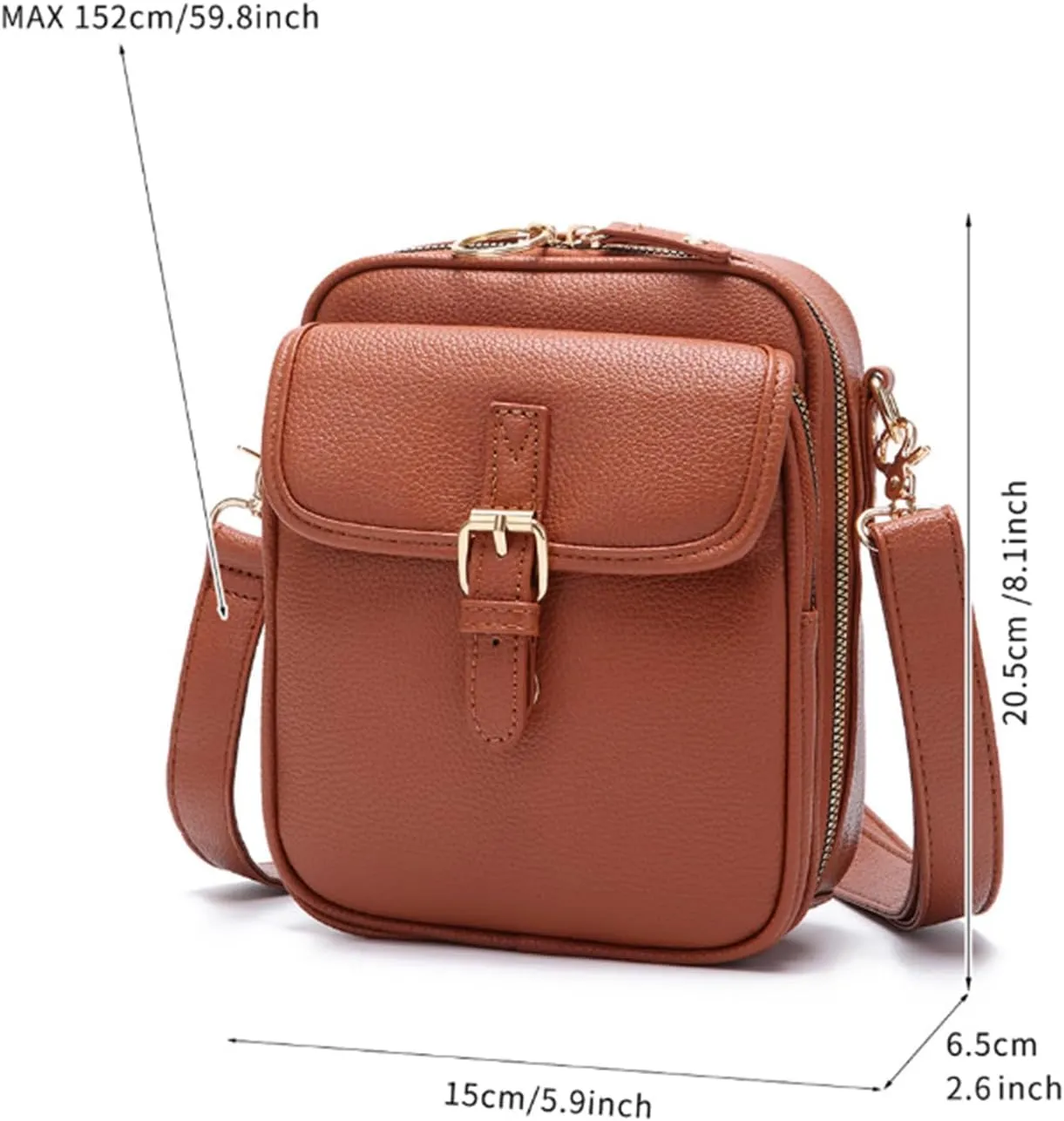 Collaboraten1 Crossbody Leather Bag, Urvashi Crossbody Bag, Tojoyride Crossbody Bags for Women, Adjustable Strap,