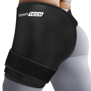 Comfitech XL Hip Ice Pack Wrap Reusable Cold Application Brace with Extra Large Gel Pad & Extended Straps for Total Hip Replacement, Thigh, Shoulder, Back