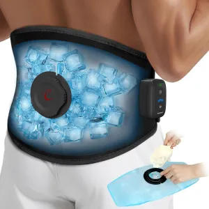Comfytemp Auto Air Compression Cold Therapy with Large Back Brace & Ice Bag, FSA HSA Eligible, Reusable Cryotherapy Lumbar Cold Wrap for Lower Back Pain Relief, Sciatica, Injury, Herniated Disc, K91A1
