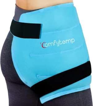 Comfytemp Large Hip Ice Pack Wrap for Sciatica, Hip Replacement, Fracture, Pain Relief, FSA HSA Eligible, Reusable Gel Ice Pack for Injuries, Cold Compression Physical Therapy Recovery Gifts (S)