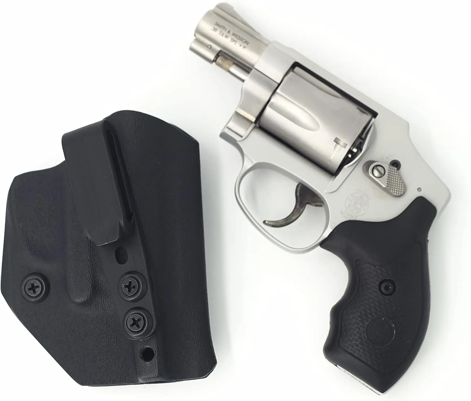 Compatable with J Frame 5 Shot 642/442 38 Special .38 Ambidextrous IWB Kydex Holster Inside Waistband Carry Holster Made in USA by Fast Draw USA