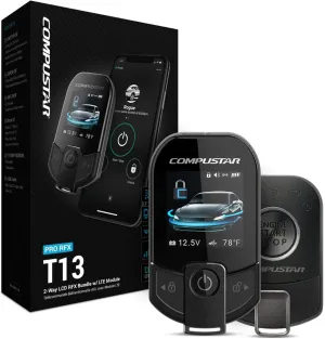 Compustar RFX-P2WT13-SF PRO 3B 2-Way Water-Resistant Color LCD, 3-Mile Range, DR-X1, Proximity Unlock