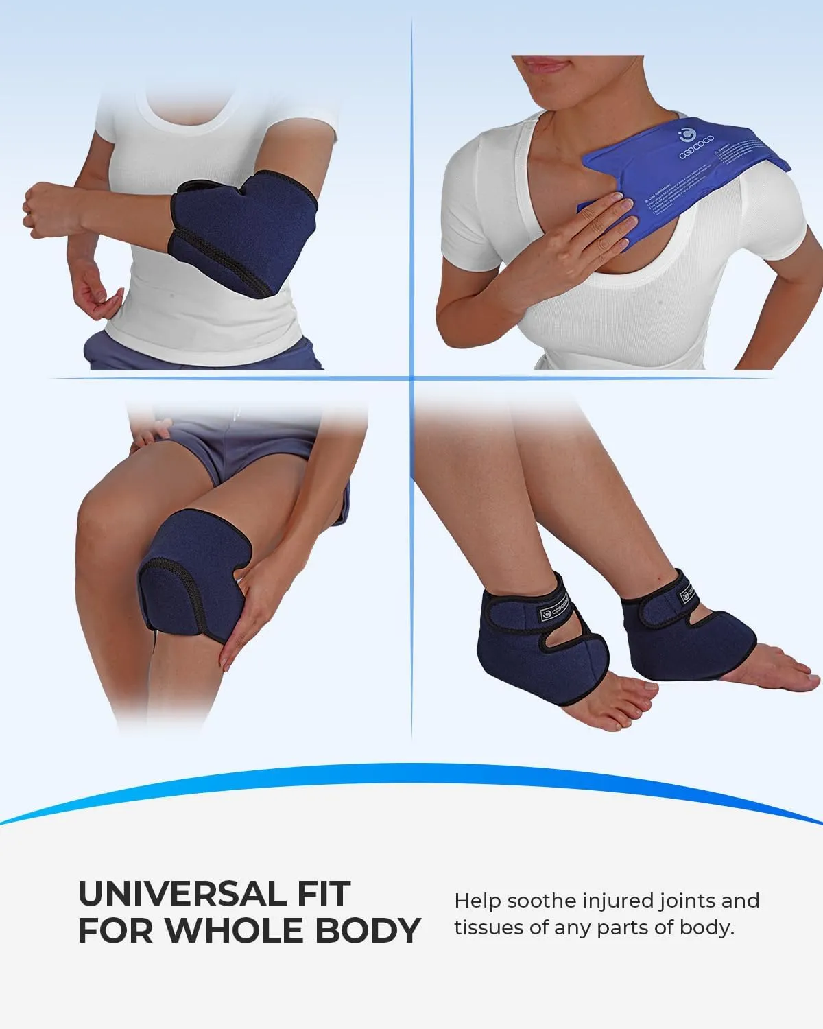 CooCoCo Heel Ice Pack Wrap for Plantar Fasciitis Relief, Ankle Ice Pack Wrap for Swelling, Reusable Gel Cold Pack for Foot Pain Relief, Achilles Tendonitis, Ankle Sprain, Heel Pain, Foot Surgery