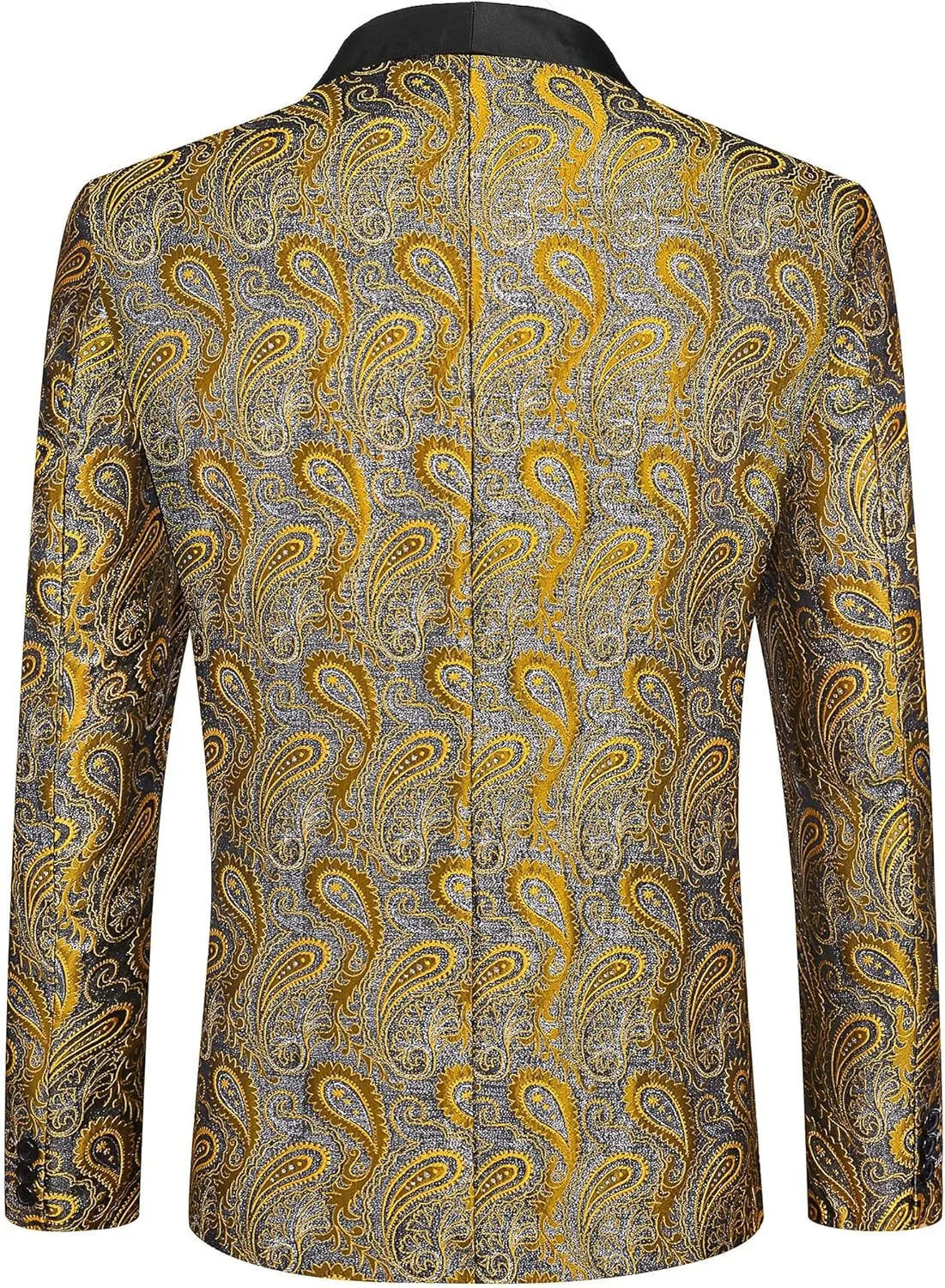 COOFANDY Mens Floral Tuxedo Jacket Paisley Shawl Lapel Suit Blazer Jacket for Dinner,Prom,Wedding