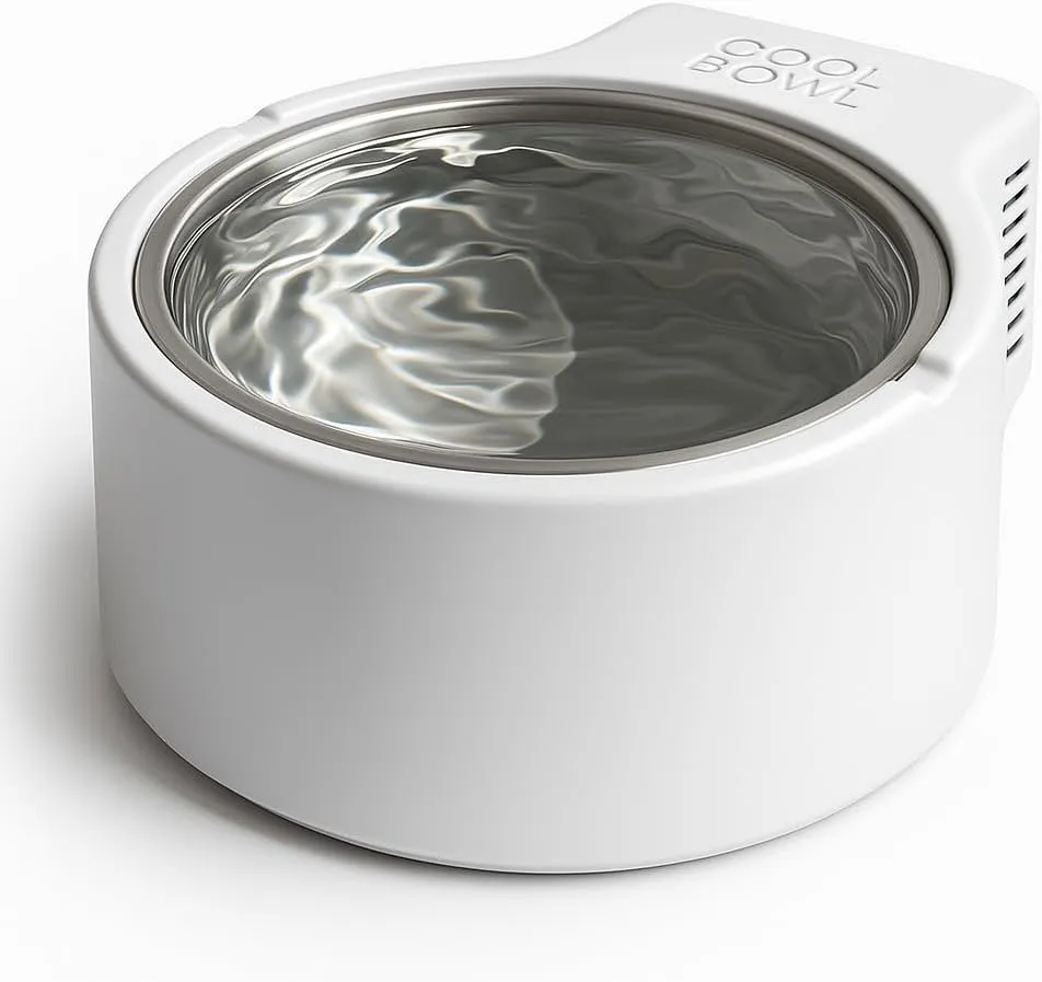 CoolBowl Cooling Dog Water Bowl 1.2L – Refrigerated Dog Bowl for Small, Medium & Large Dogs. Fresh Cool Water All Day. Ideal for Summer Hydration - Heat Wave Ready