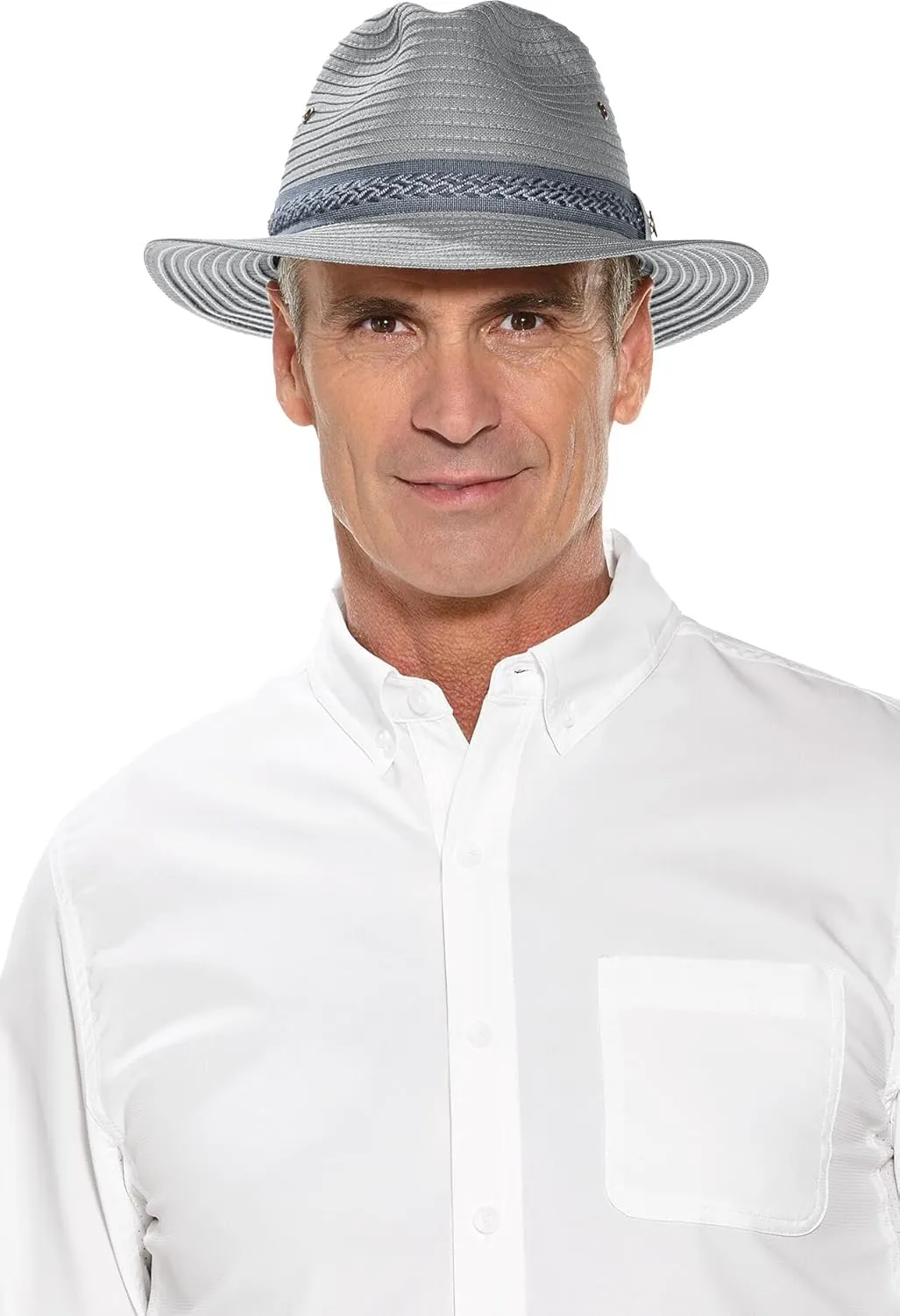 Coolibar UPF 50  Men's Holden Packable Travel Fedora - Sun Protective
