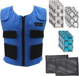 Cooling Vest for Men and Women with 8 Cooling Packs Plus Booster Set-Maintains 59ºF for up to 2.5 Hours