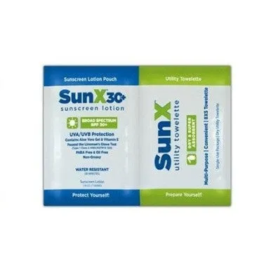 CoreTex SunX SPF30 Sunscreen Foil Pack Wallmount 50/Box 91661