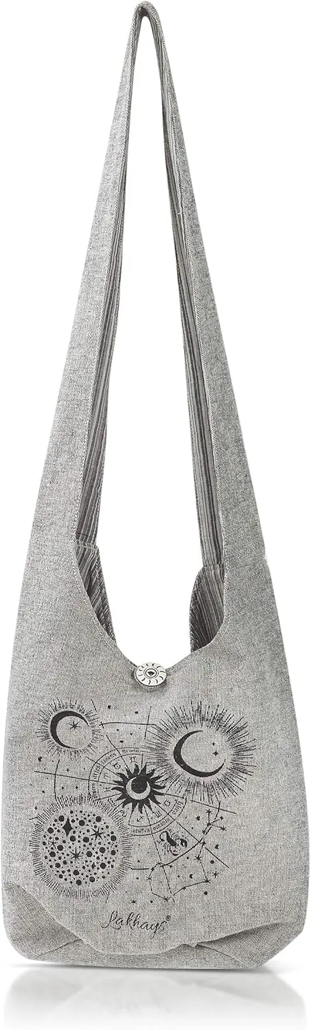 Cotton Sling Crossbody Shoulder Bag Purse Hippie Hobo Bohemian Festival Bag