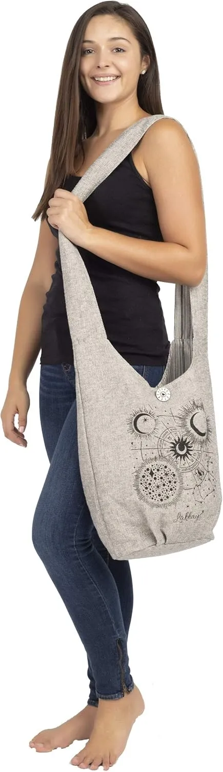 Cotton Sling Crossbody Shoulder Bag Purse Hippie Hobo Bohemian Festival Bag