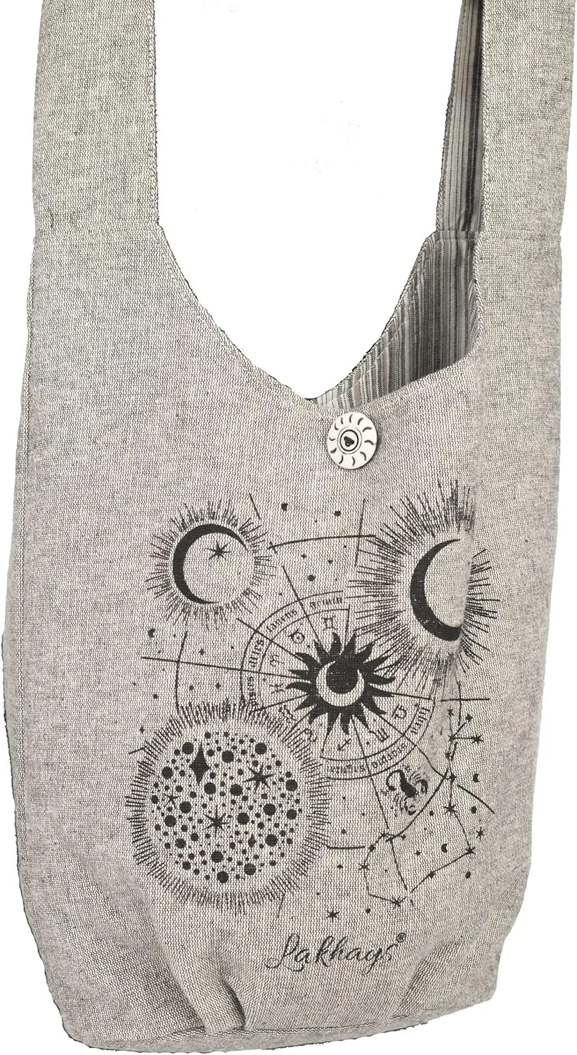 Cotton Sling Crossbody Shoulder Bag Purse Hippie Hobo Bohemian Festival Bag