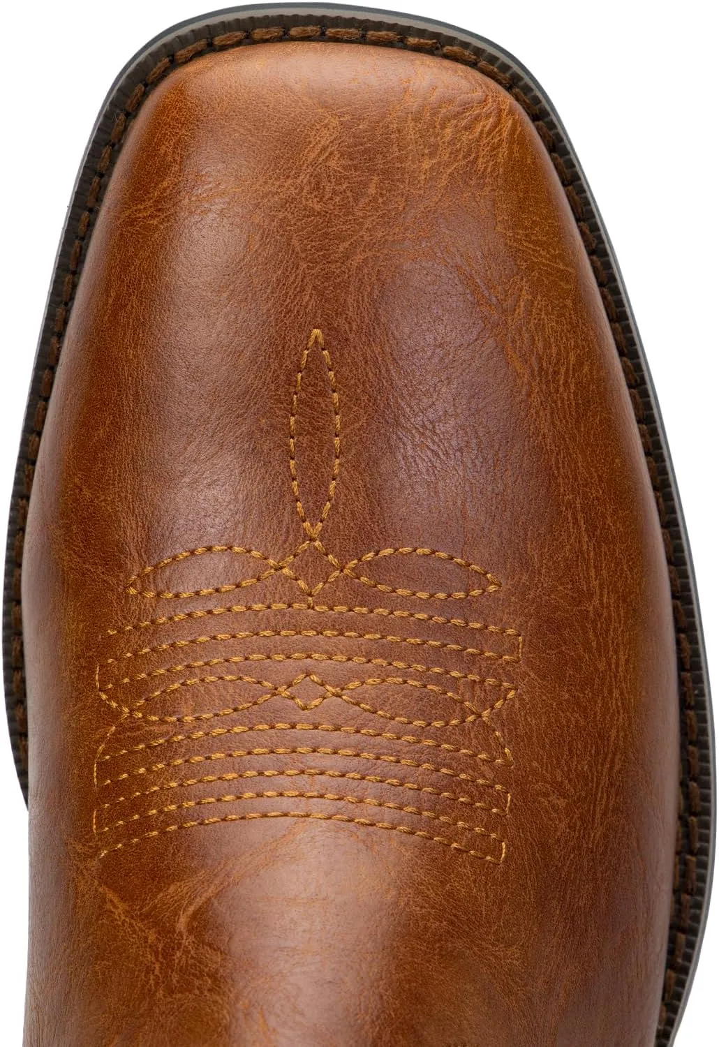 Cowboy Boots for Men Western Boots with Classic Embroidered Square Toe Men's Cowboy Boot Traditional Western Boots Chunky Heel Country Boot Durable Work Boots