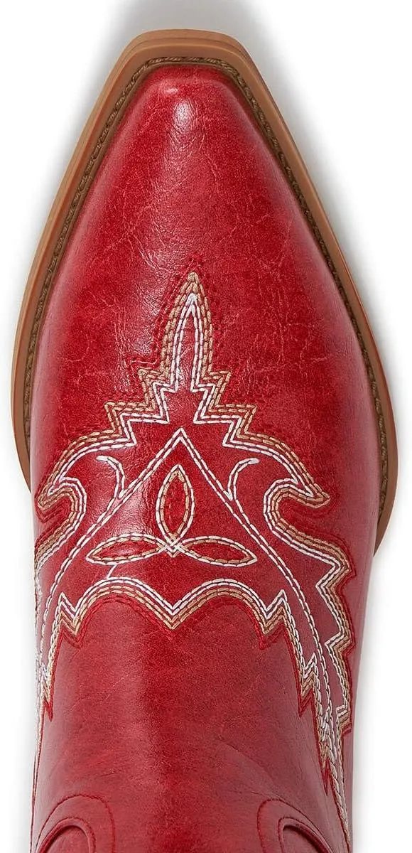 Cowboy Boots For Women - Western Knee High Cowgirl Boots with Snip Toe, 3" Wood Grain Block Heel, Slip-On & Side Zipper | Classic Western Embroidered Design