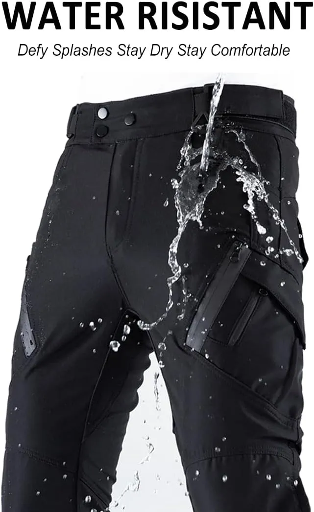 CTBQiTom Motorcycle Pants Water Resistant Breathable Motocross Dirt Bike Dual Sport CE Armored Riding
