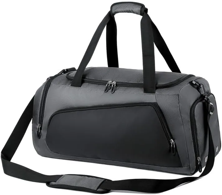 Custom Gym Bag With Shoe Compartment&Wet Pocket,Sports Travel Duffel Bag,Water Resistant Sports Gym Tote Bag Swimming Yoga