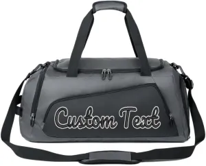 Custom Gym Bag With Shoe Compartment&Wet Pocket,Sports Travel Duffel Bag,Water Resistant Sports Gym Tote Bag Swimming Yoga