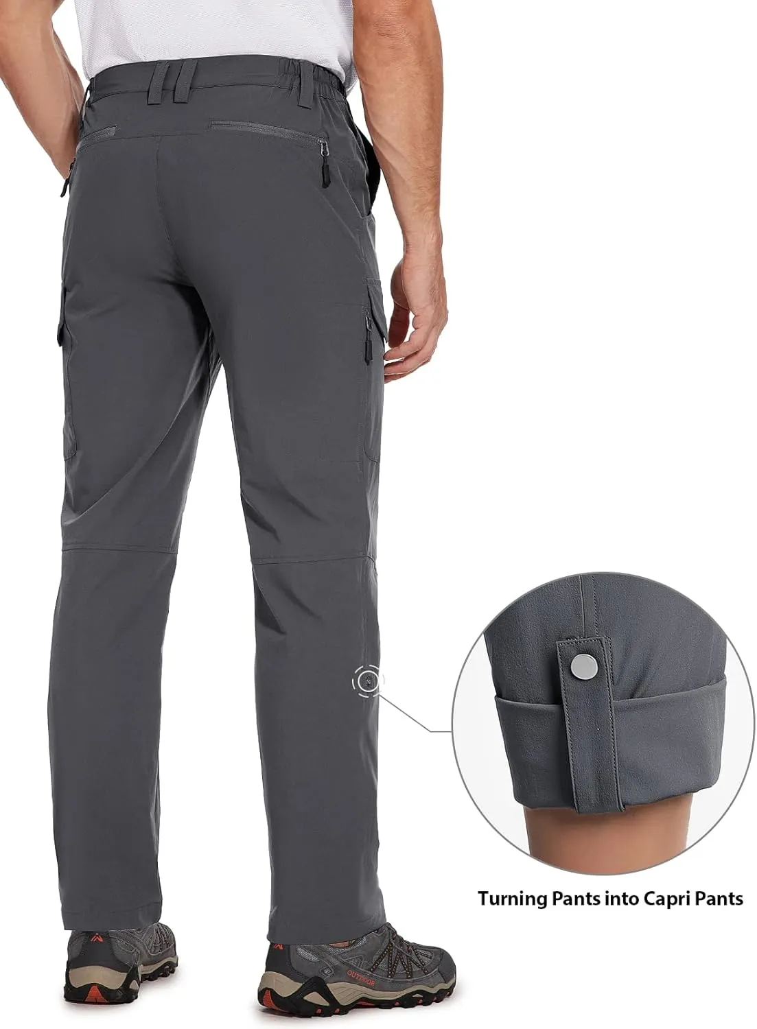 Cycorld Men's-Hiking-Pants-Lightweight-Water-Resistant-Quick-Dry Stretch Cargo Tactical Pants for Work Travel Camping Fishing