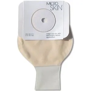 Cymed 48422 9 inch Drainable Ileostomy Pre-sized Pouch with MicroSkin Adhesive Barrier - 7/8 inch (22 mm), With MicroDerm thick washer, Opaque, Box of 10 pouches