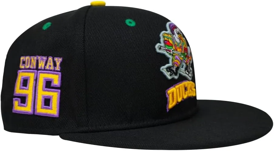 D-5 Mighty Ducks Adjustable Snapback Hat for Men Women #96 Conway #99 Banks Unisex Hip Hop Baseball Cap