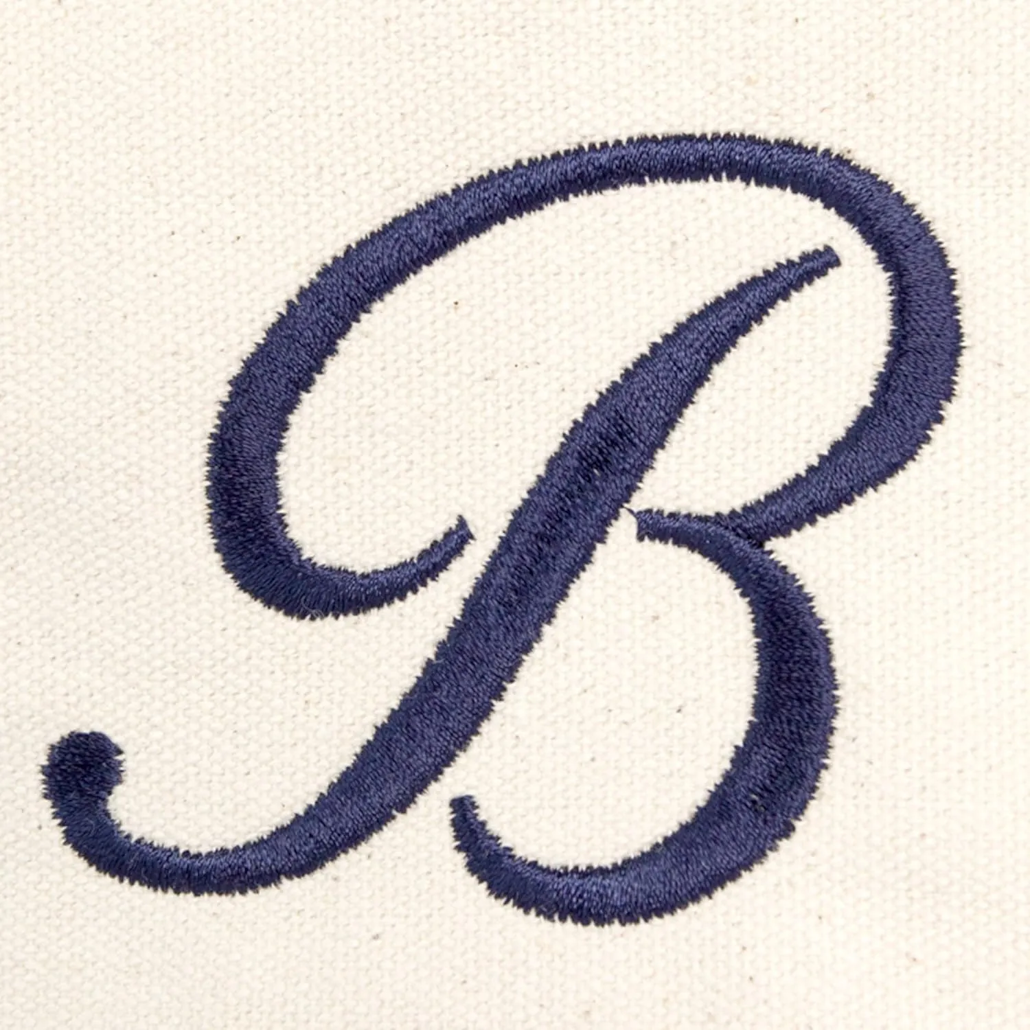 DALIX Personalized Tote Bag For Women Monogram Initial Open Top Navy Blue A-Z