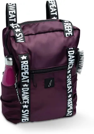 DANZNMOTION DANCE, SWEAT, REPEAT TOTE/BACKPACK (Merlot)