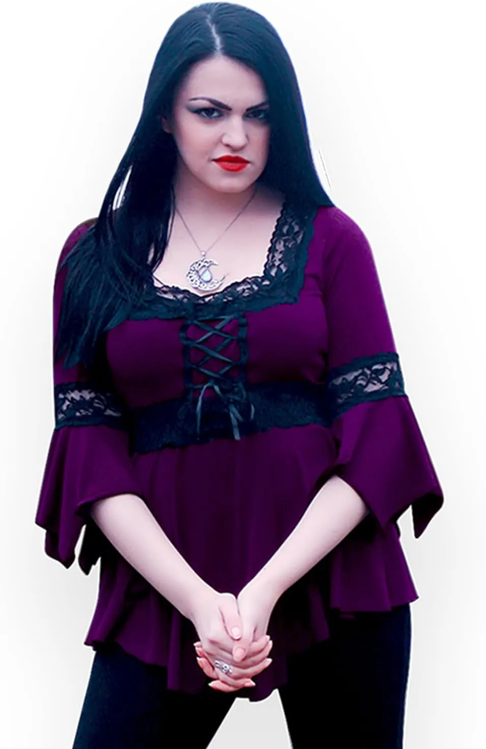 Dare to Wear Renaissance Corset Top: Victorian Gothic Boho Women's Peasant Festival Fair Cosplay Lace Blouse