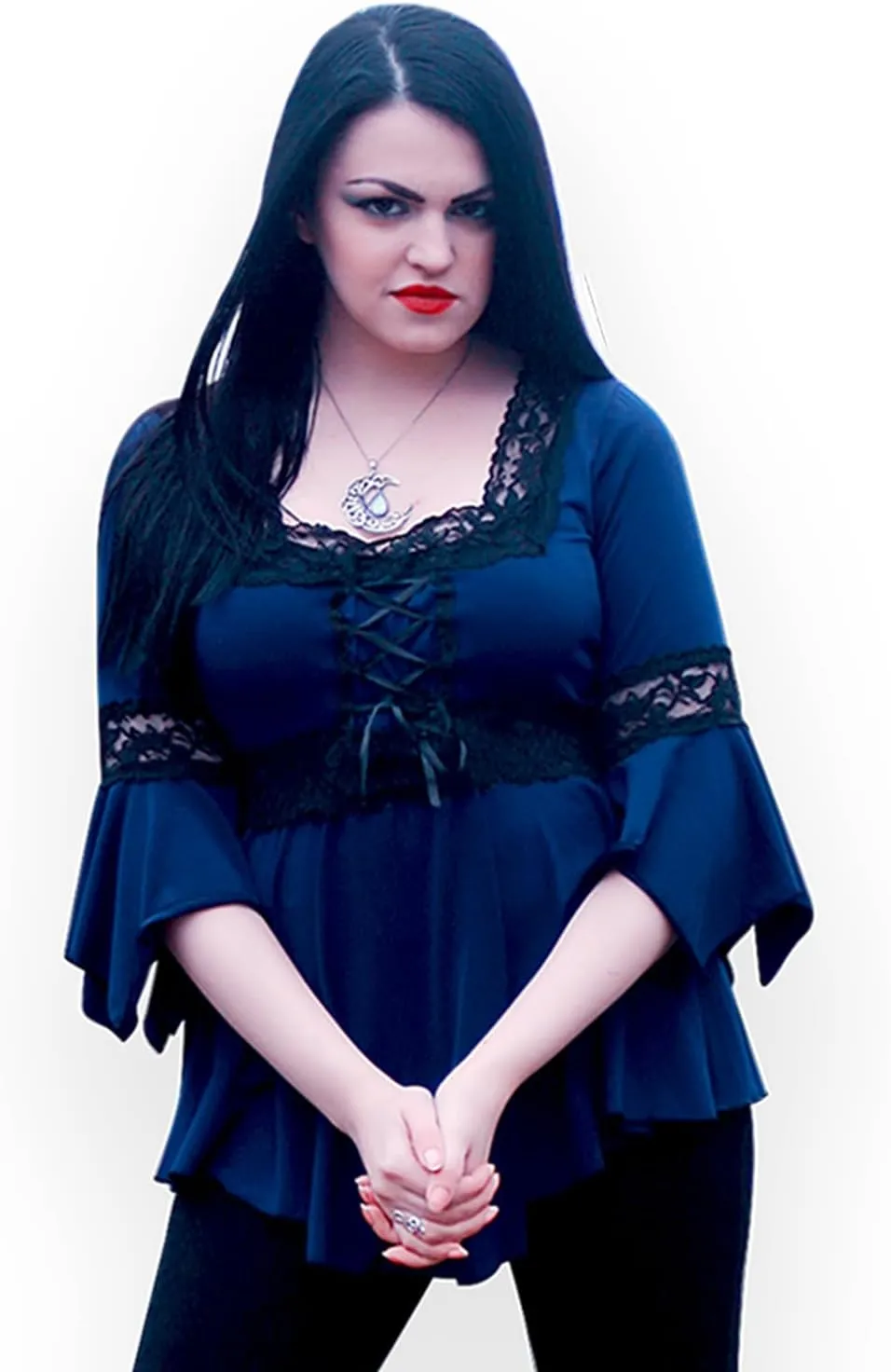Dare to Wear Renaissance Corset Top: Victorian Gothic Boho Women's Peasant Festival Fair Cosplay Lace Blouse