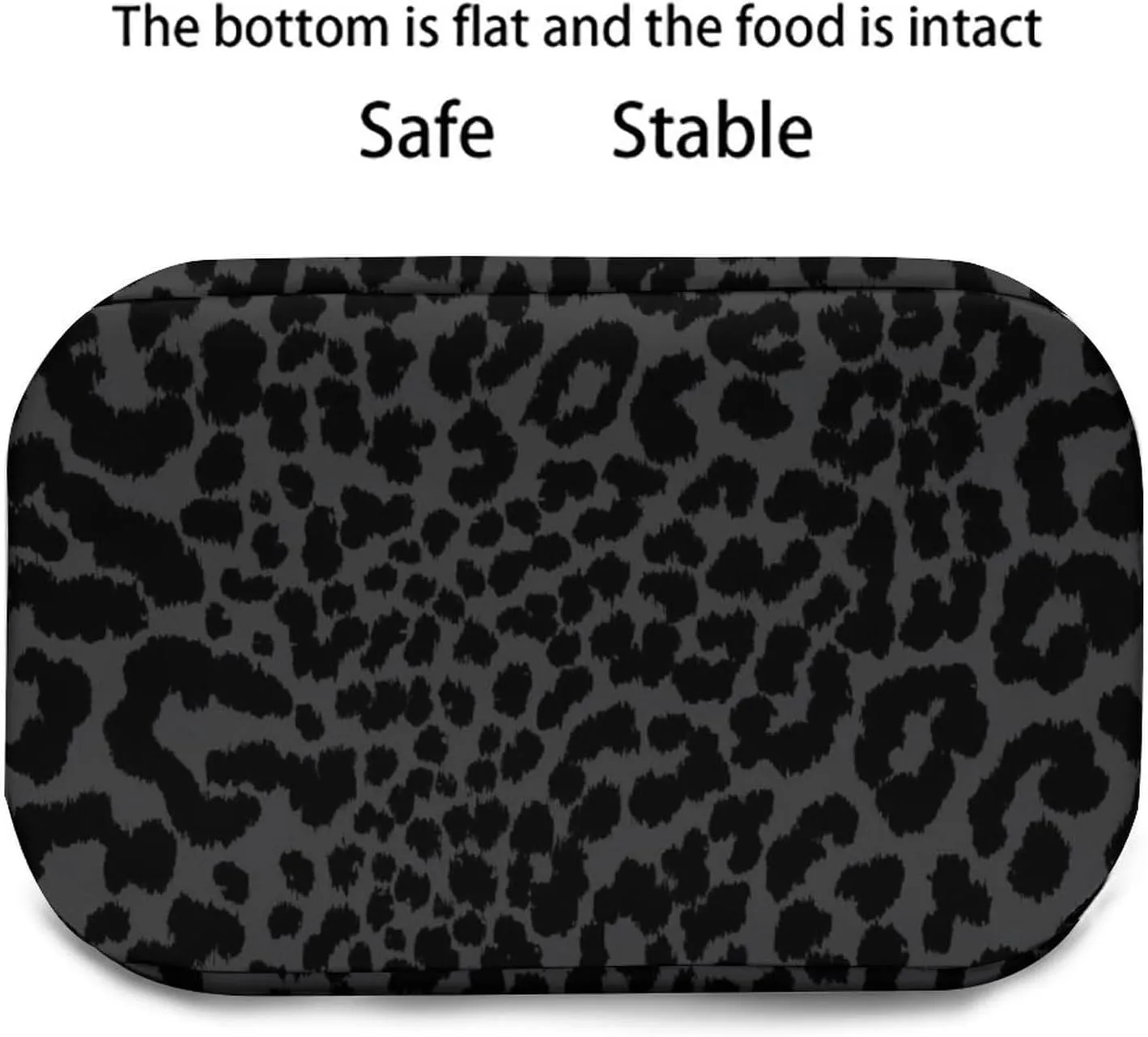 Dark Gray Black Leopard Cheetah Adjustable Shoulder Strap Insulated And Leak Proof Premium Lunch Bag Unisex