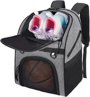 DEEGO Basketball Backpack 40L Large Capacity Sports Bag with Separate Ball&Shoes Compartment,Basketball Accessories Bags Fit Soccer,volleyball,Gifts For Men Using in Sports, Gym, Travel